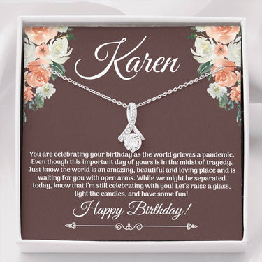 Personalized Birthday during Pandemic Alluring Beauty Necklace - Love You This Much